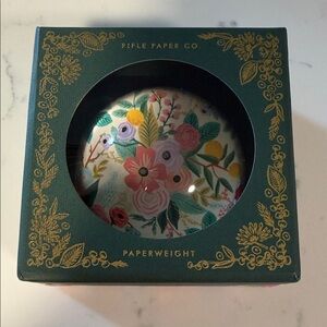 Rifle Paper Co. Green Floral Paperweight